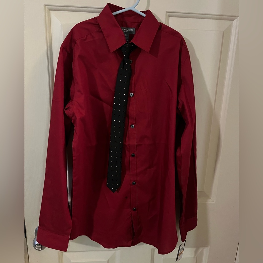 Van Heusen Boys Red Shirt